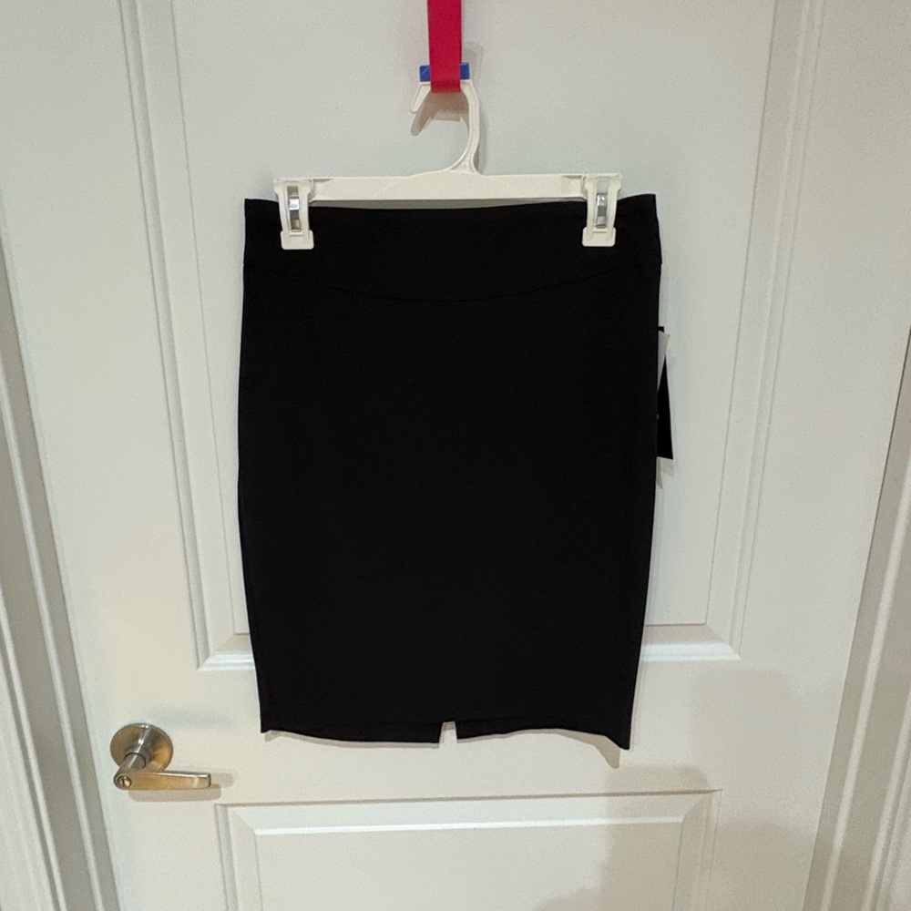 My Michelle Black Mini Pencil Skirt with Slit